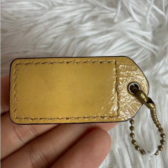 1.5" y2k COACH Vintage Fob Bag Charm Hang tag Hangtag - Picture 2 of 2